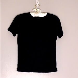 BERSHKA Black Short Sleeve Fitted T-shirt Casual Medium women’s